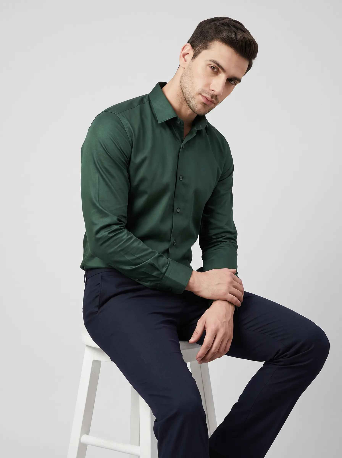 Rhino Crest Olive  Casual Shirt